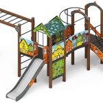 Детский игровой комплекс 2.01.2.08-01 Рада (Город) горка Н 1200