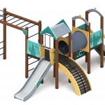 Детский игровой комплекс 2.01.2.08-23 Рада (Тайга) горка Н 1200